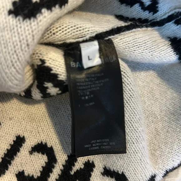 Balenciaga All Over Logo Sweater
